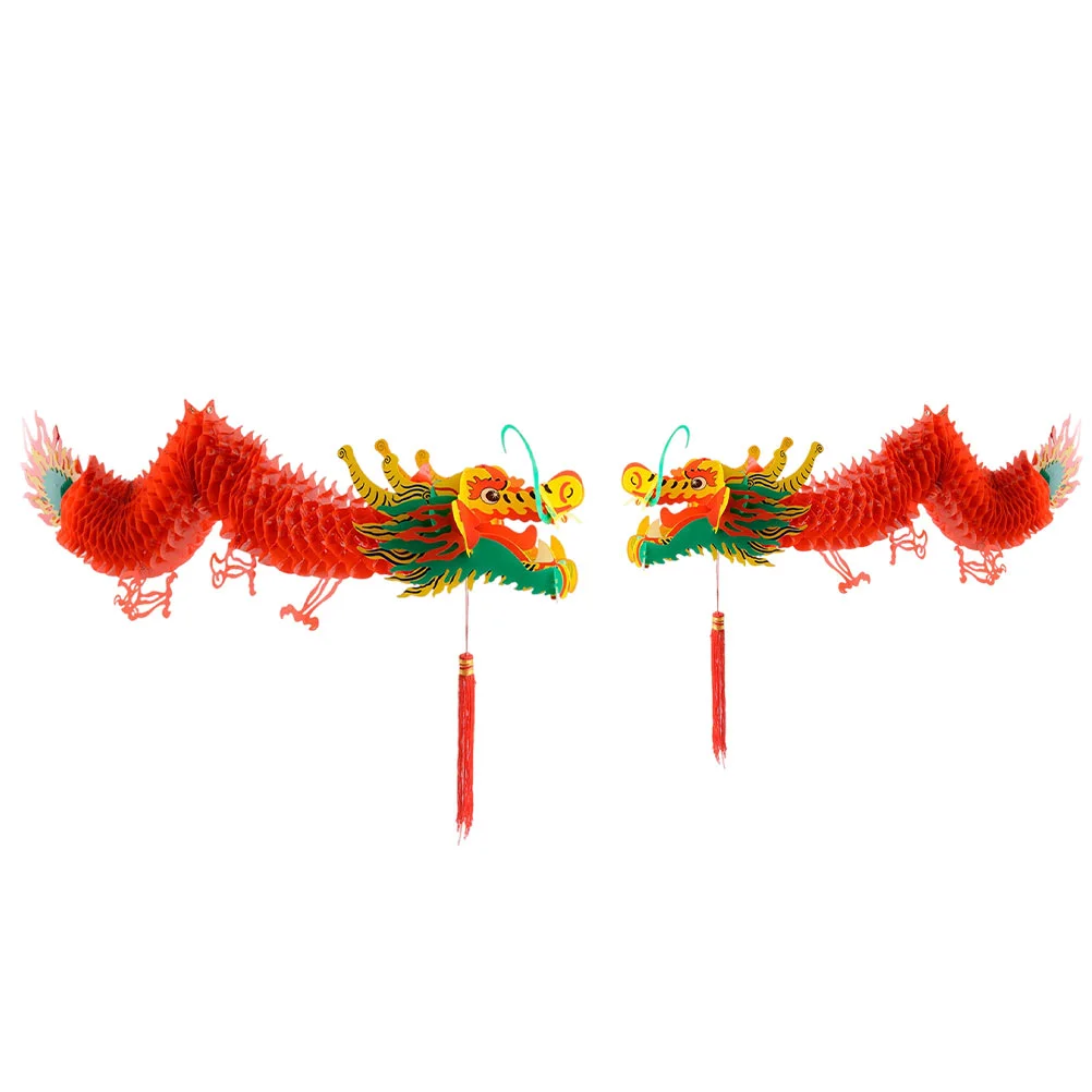 

2pcs 3D Chinese New Year Decoration Chinese New Year Garland Chinese New Year Lantern 2022 Chinese New Year Party Ornaments