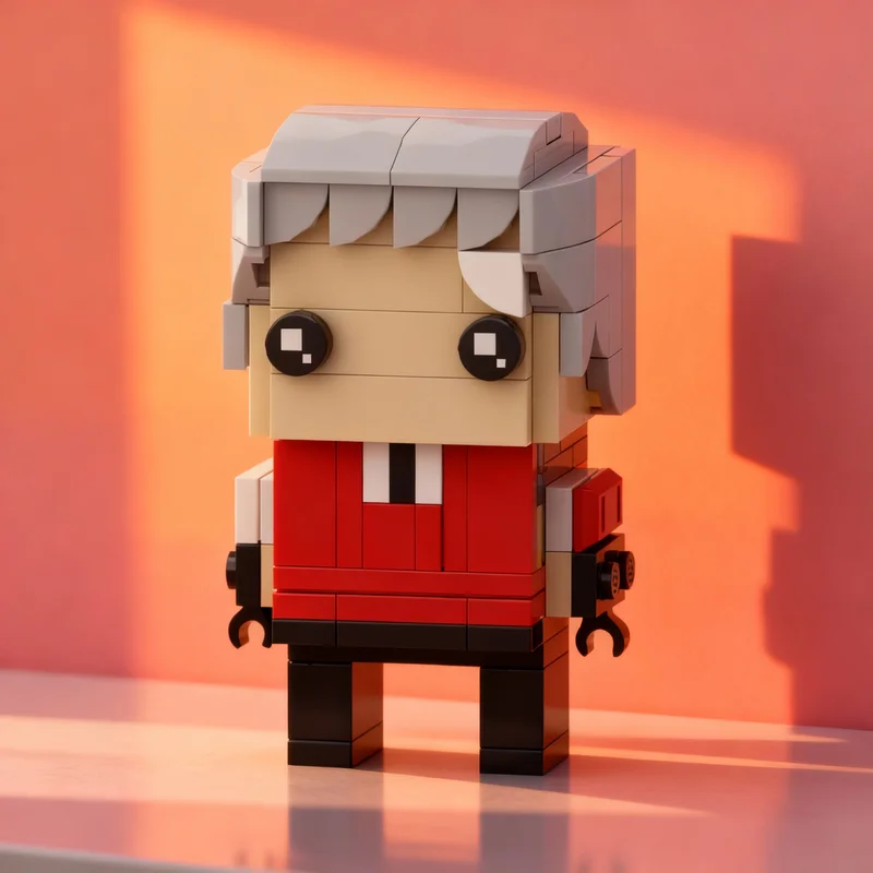 Фото Набор из 125 деталей MOC: Конструктор BrickHead Акихико Санада (Persona 3) — Архитектурная модель, идея для подарка на Рождество, развивающая творческая игрушка DIY №1