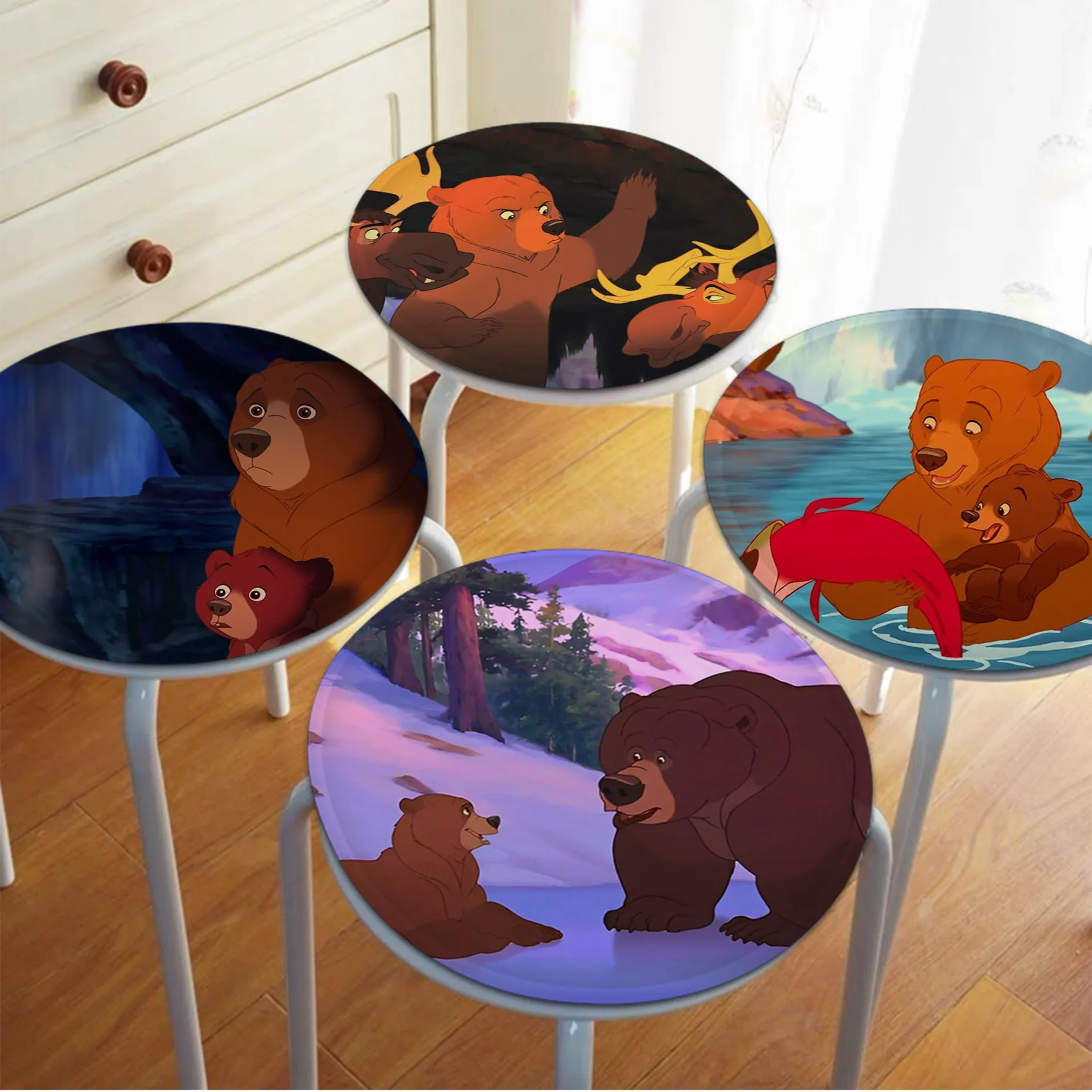 

Disney Brother Bear Decorative Fabric Cushion Non-slip Living Room Sofa Decor Students Stool Tatami Office Outdoor Cushions