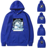 mens 2022 hip hop streetwear harajuku pullover sculpture printed hoodie pocket fashion blue hooded sweatshirt long sleeve tops