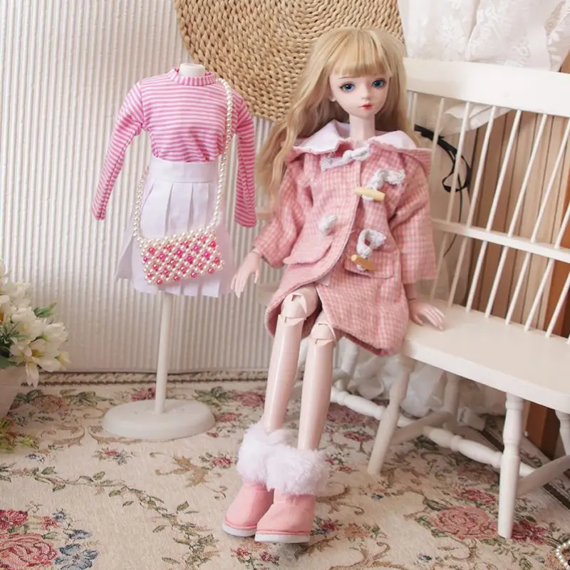 60 см ткань для шарнирной куклы зимнее женское пальто хлопковая куртка полный