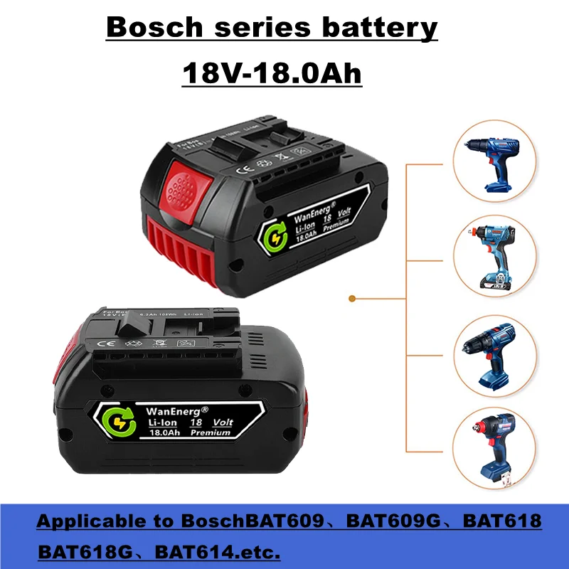 

18V lithium ion battery for power tools, 18.0ah, suitable for bat609, bat609g, bat618, bat618g, bat614. One battery is sold