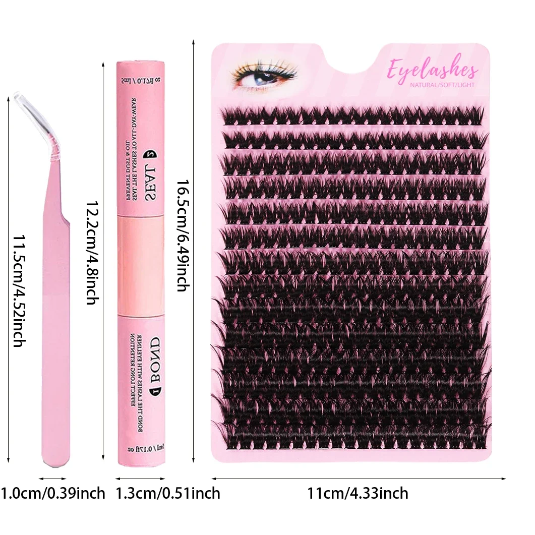 Набор для наращивания ресниц сделай сам 280 шт. индивидуальный кластер 80D 8-16 мм