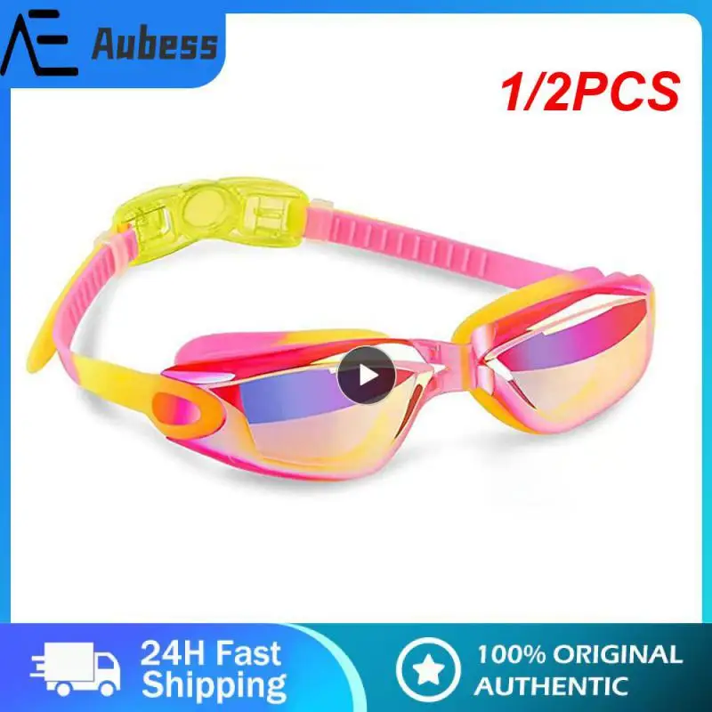 

1/2 шт., детские силиконовые очки для плавания с защитой от запотевания