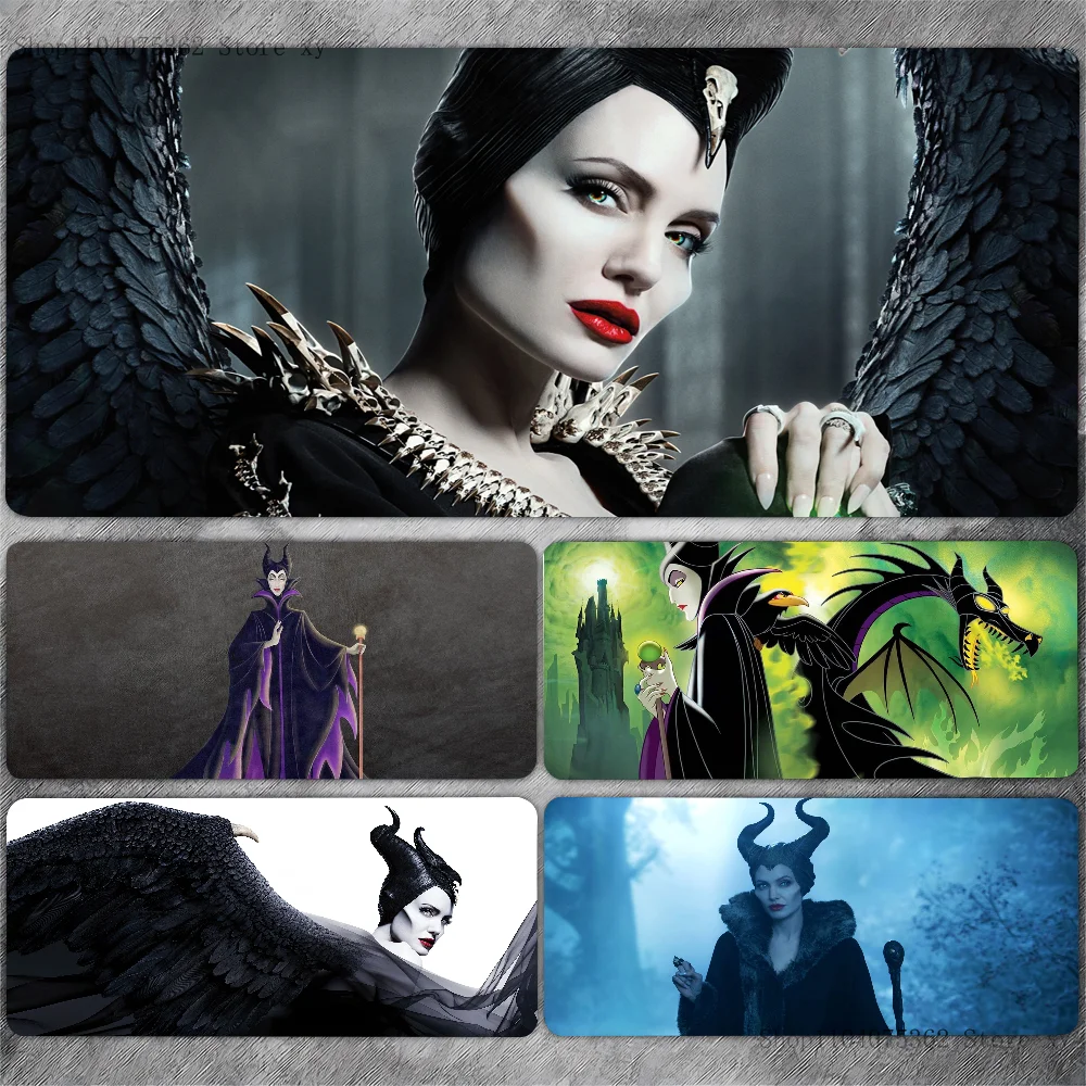 Нескользящий коврик для мыши D-Disney M-Maleficent W-Witch подходит офисных компьютеров
