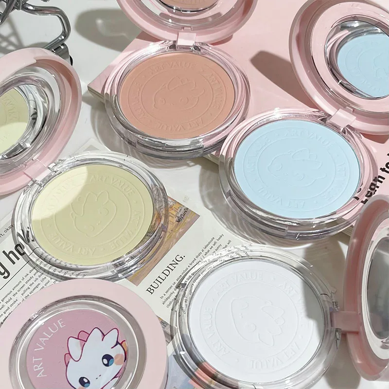 Прозрачная мягкая пудра для лица прессованная с контролем жирности натуральная