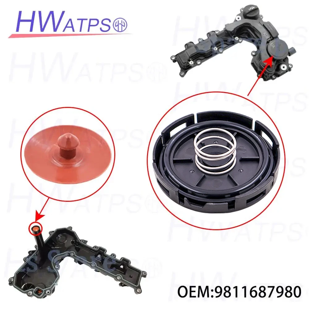 

9811687980 для Citroen Berlingo C3 C4 C5 Opel Mokka DS 1,2 THP HNP EB2ADT HN05 Peugeot 208 308 408 508 Мембрана крышки клапана PCV