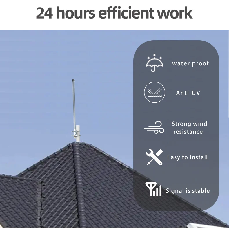 4G Lte 8dBi External Antennna Outdoor Omni Directional Waterproof Fiberglassr for Network LoraWan 1700-2700Mhz