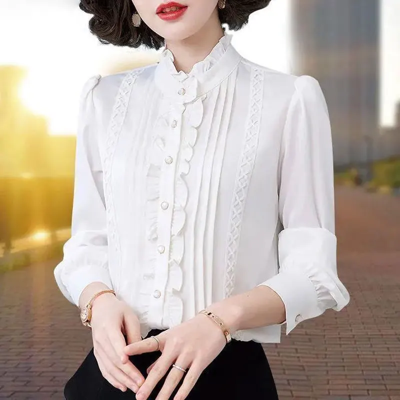 Женская блузка Gefevoqe офисного стиля из полиэстера