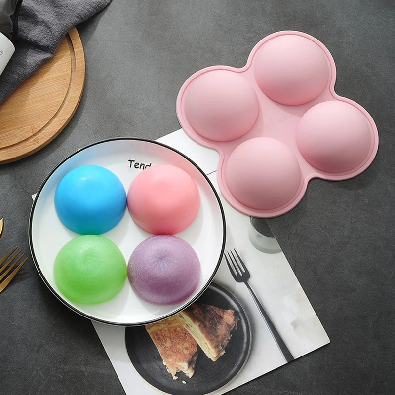 4-полая полусфера силиконовая форма для торта шоколадного желе пудинга купола