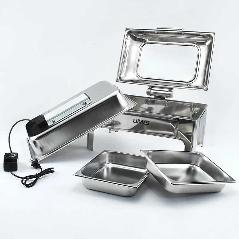 Электрический подогреватель еды из нержавеющей стали для ресторана 9 л набор