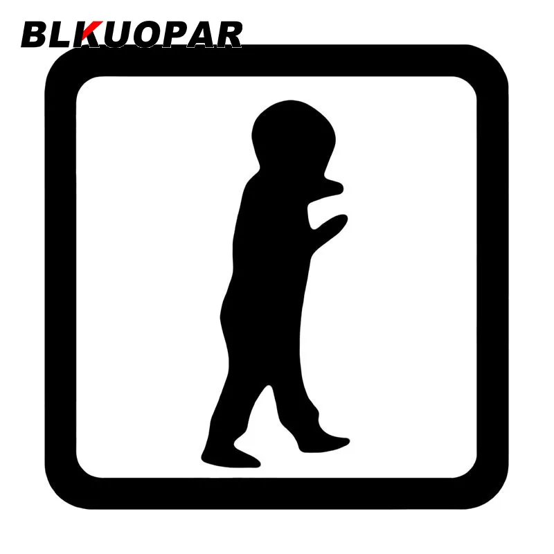 BLKUOPAR Walk Crawl Baby Die Cut Car Stickers Skateboard Helmet Windshield Laptop Refrigerator Waterproof Fashion Vinyl Decals