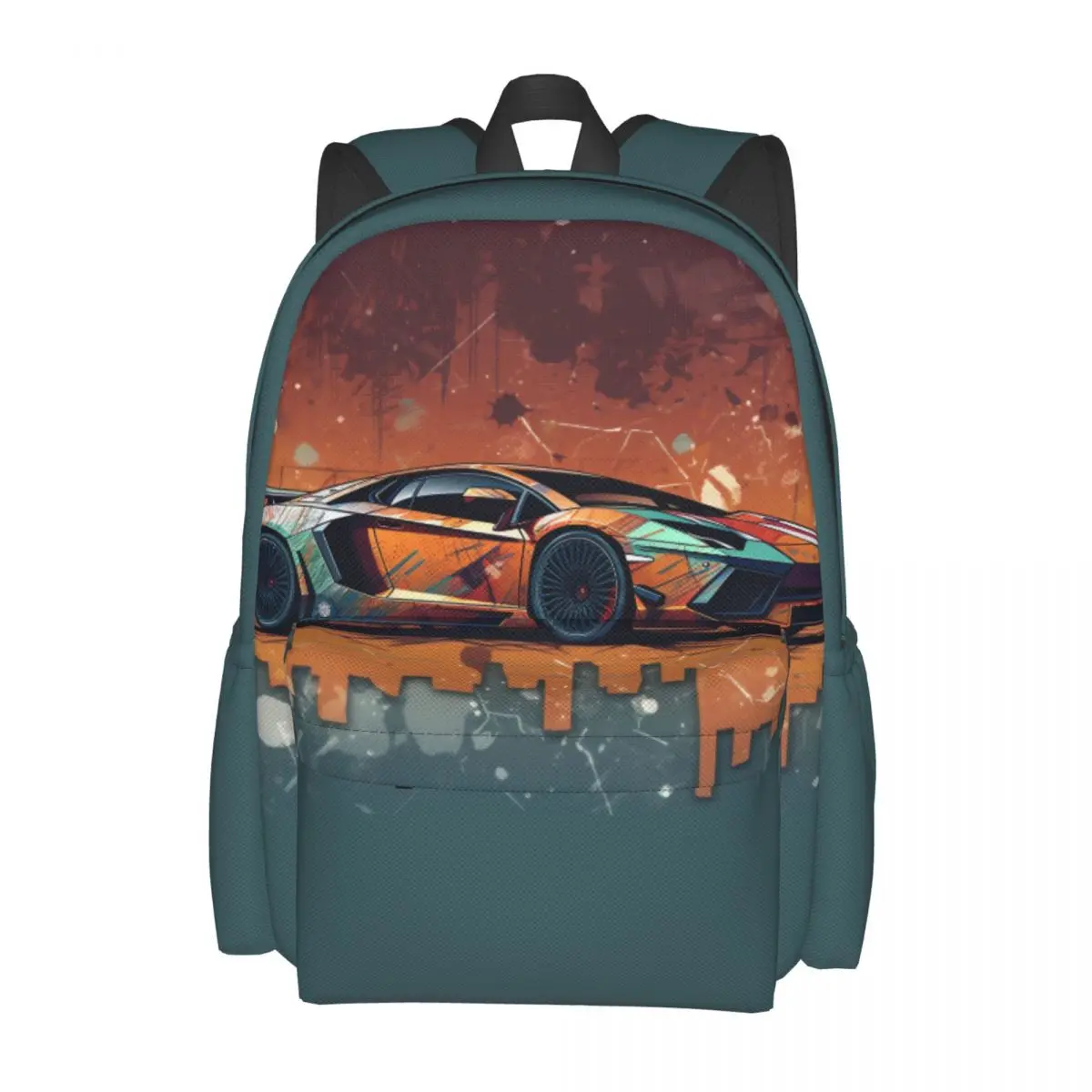 

Роскошный спортивный рюкзак с машинкой в стиле ретро, разноцветные дорожные рюкзаки, высококачественные дышащие школьные ранцы унисекс, забавные рюкзаки