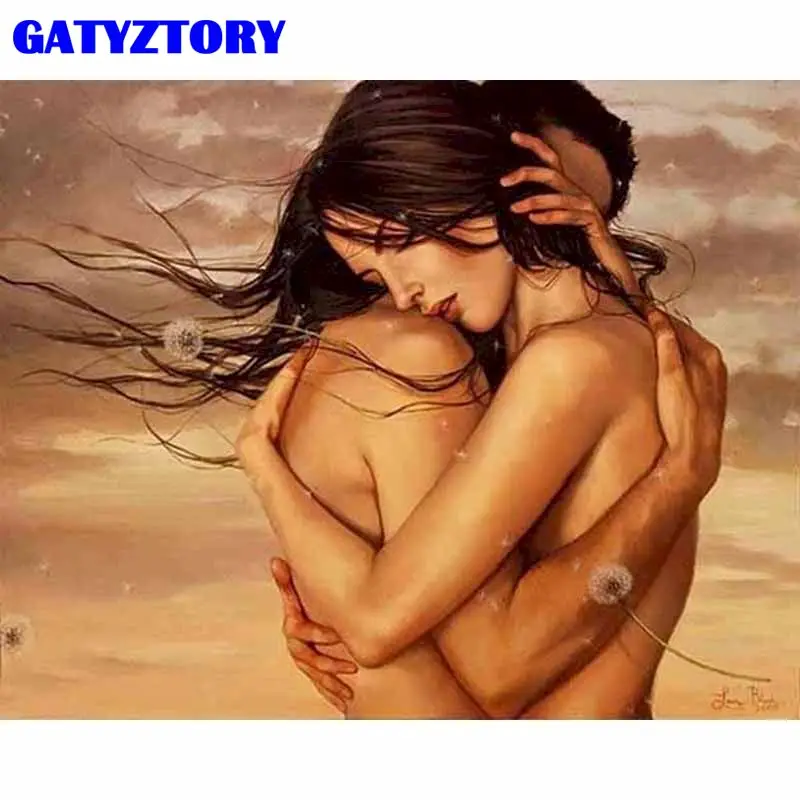 

GATYZTORY Coloring By Number Couple Kits Home Decor 40*50cm Painting By Numbers Figure Drawing On Canvas Handpainted Diy Art Gi