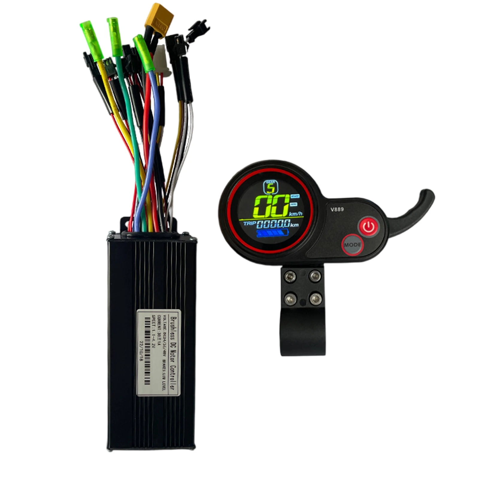 

36 в 48 в 750 Вт 1000 Вт Ebike Brushless 30A Sine Wave Three-Mode 12 контроллер труб с дисплеем V889