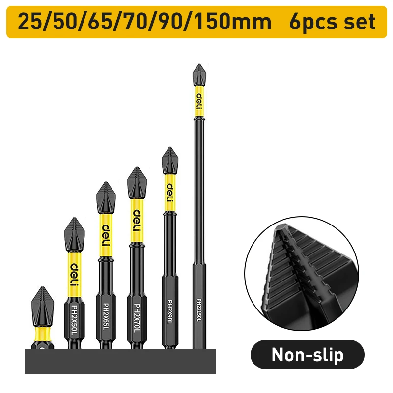 

Набор магнитных отверток Deli PH2 из высокоуглеродистой стали