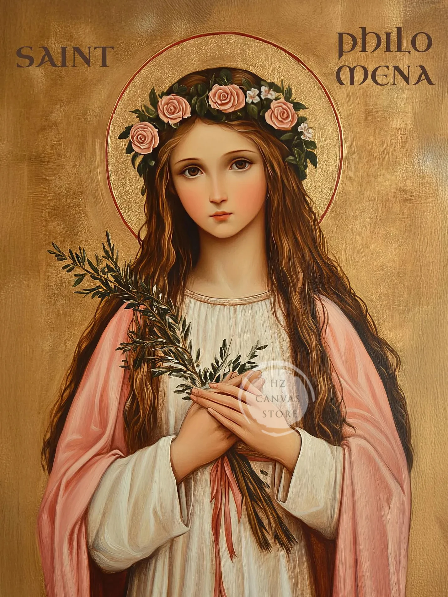 

Плакат с католическими святыми печатный на холсте