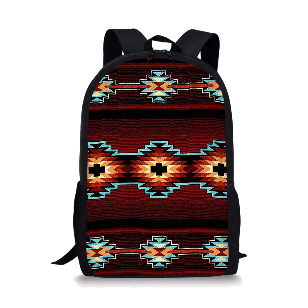 Africa Style Print Backpack Portable Casual Outdoor Travel Children's Knapsack Durable Large Capacity School Bags for Girls Boys
