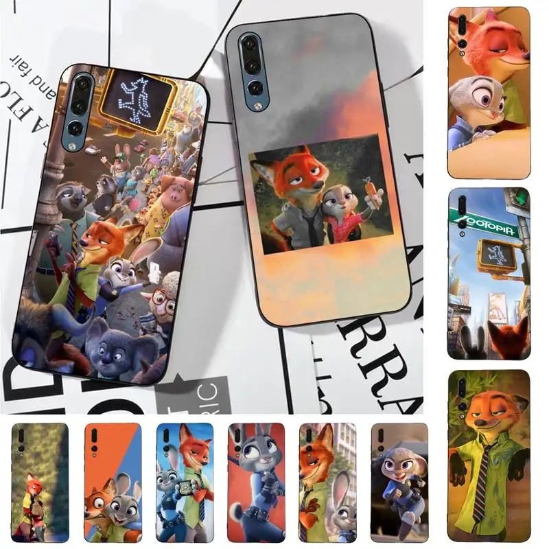 

Disney Zootopia Phone Case for Huawei P30 40 20 10 8 9 lite pro plus Psmart2019