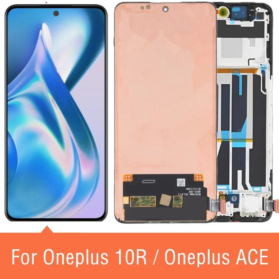 6 7-дюймовый Amoled-экран для Oneplus 10R CPH2411 ЖК-дисплей сенсорный экран с заменой рамки