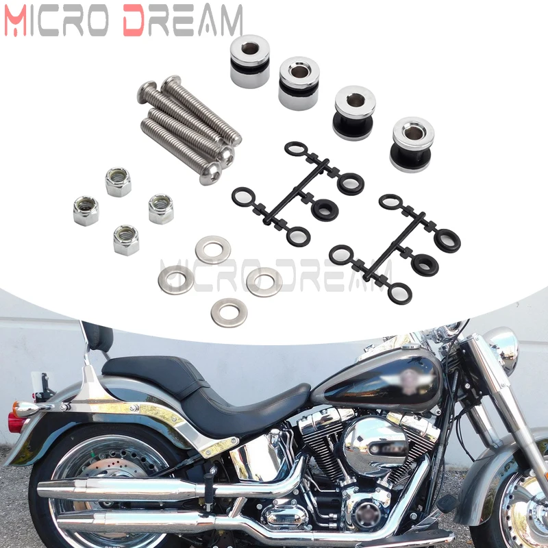 

Sissy Bar Docking Hardware Kit Backrest Mounting For Harley Softail Springer Fatboy Cross Bones Night Train Heritage FX FL FLST