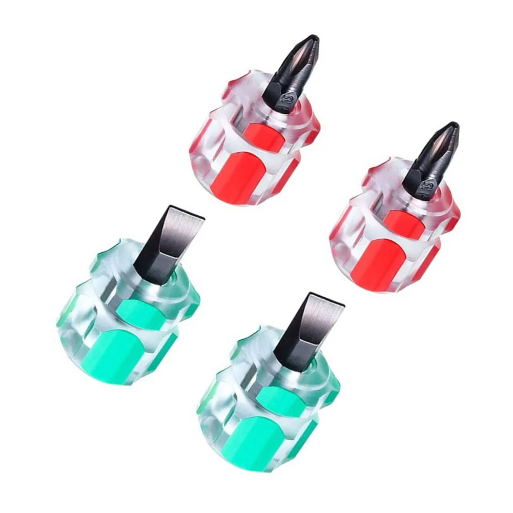 

4/3Pcs Small Flat/cross Head Screwdriver 3.9cm Hand Screwdriver Chrome Vanadium Steel Screws Remover Hand Repairing Manual Tools