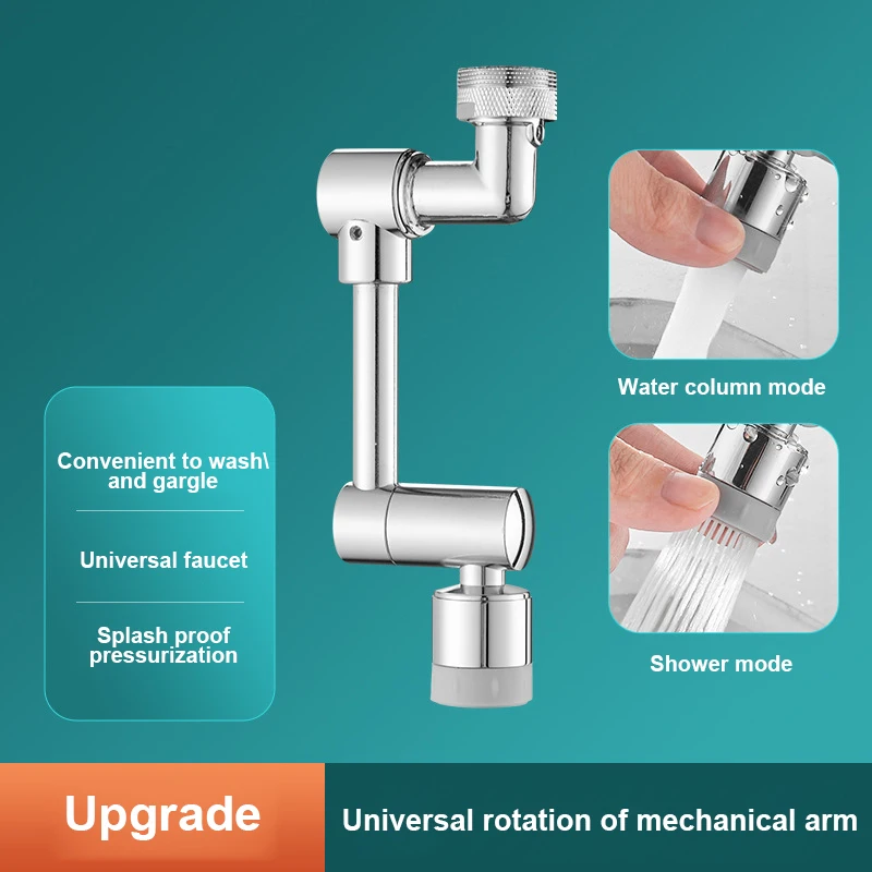 

Universal Tap Extender Adapter For Extension Metal Copper Splash-proof Swivel 1440 Degree Faucet Sprayer Head Head Wash Basin
