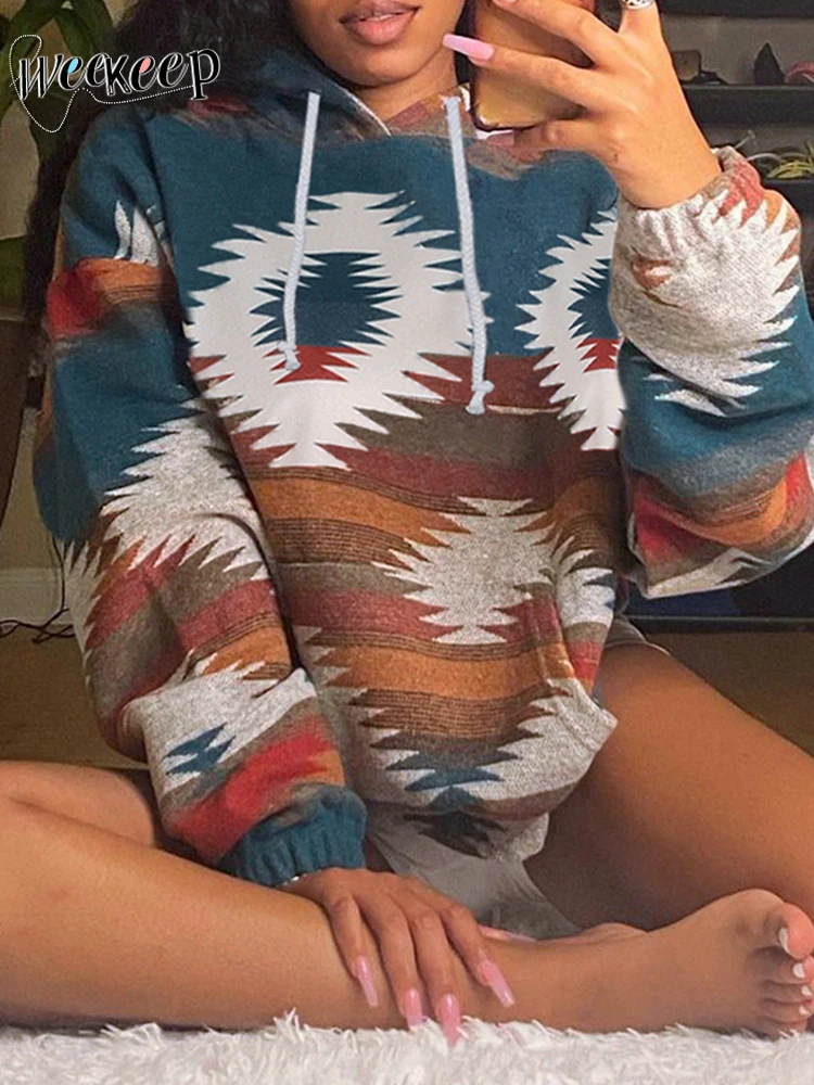 

Weekeep y2k Aesthetic Hoodies Loose Long Sleeve Hooded Sweatshirt Harajuku Streetwear Women Sweats Pullovers Autumn Winter New