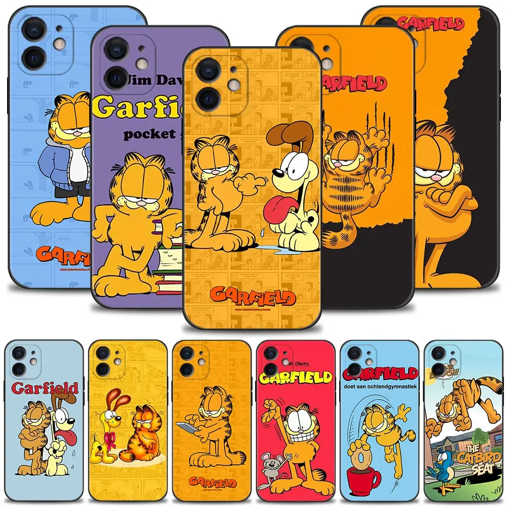 

Cartoon Garfield Phone Case For iPhone 13 11 12 pro max Funda 13mini 12mini XS Max XR X 8 7 6 6s plus Shockproof Cover