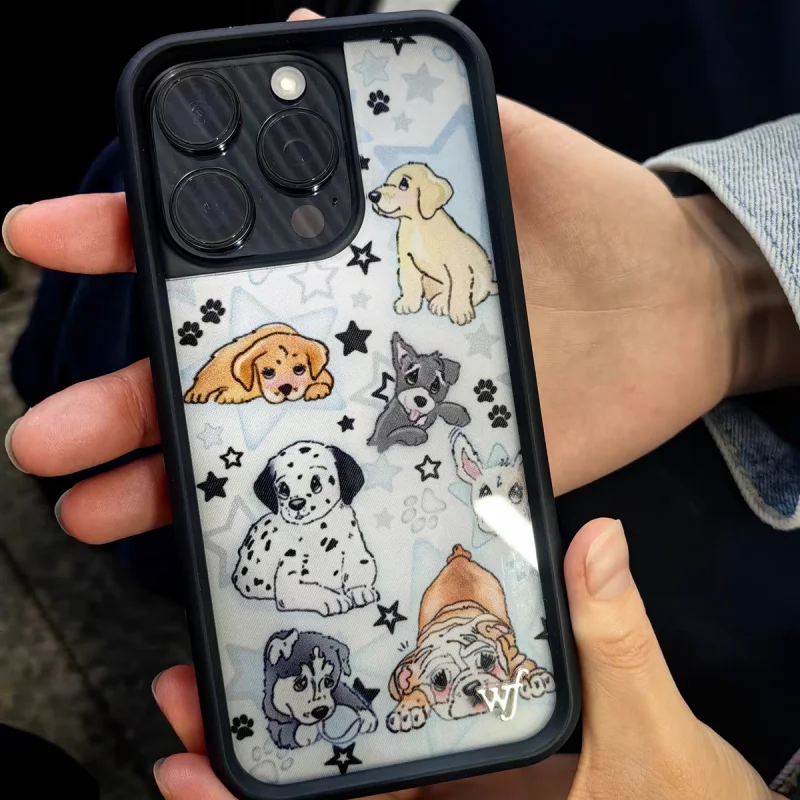 Чехол для телефона Wildflower 3D Puppy Party Dalmatian Husky iPhone 16 15 14 13 12 Pro Max Plus pro WF собака милый