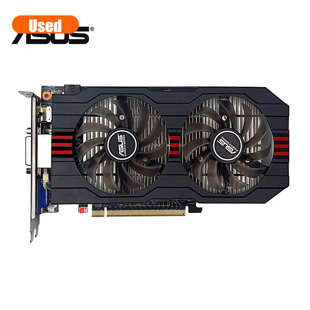 Фото Б/у игровая Видеокарта ASUS GTX 750TI 2G GDDR5 100% бит хорошее состояние Протестировано!