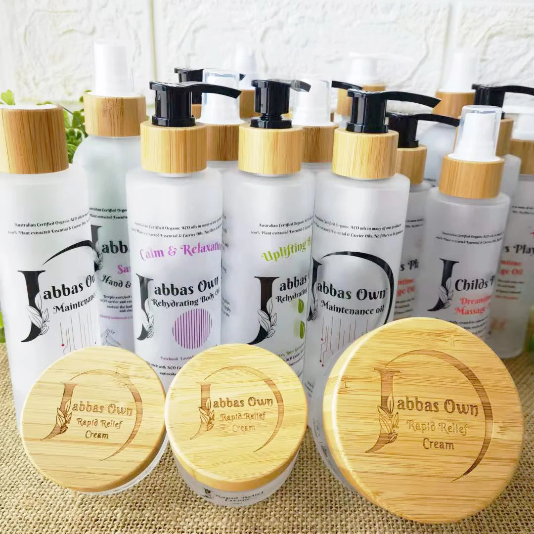 

100Pcs Frosted Round Plastic Lotion Spray Bottle with Various Bamboo Cap Lid 100/120/150/200/250/300ml Liquid Soap Dispenser Pum