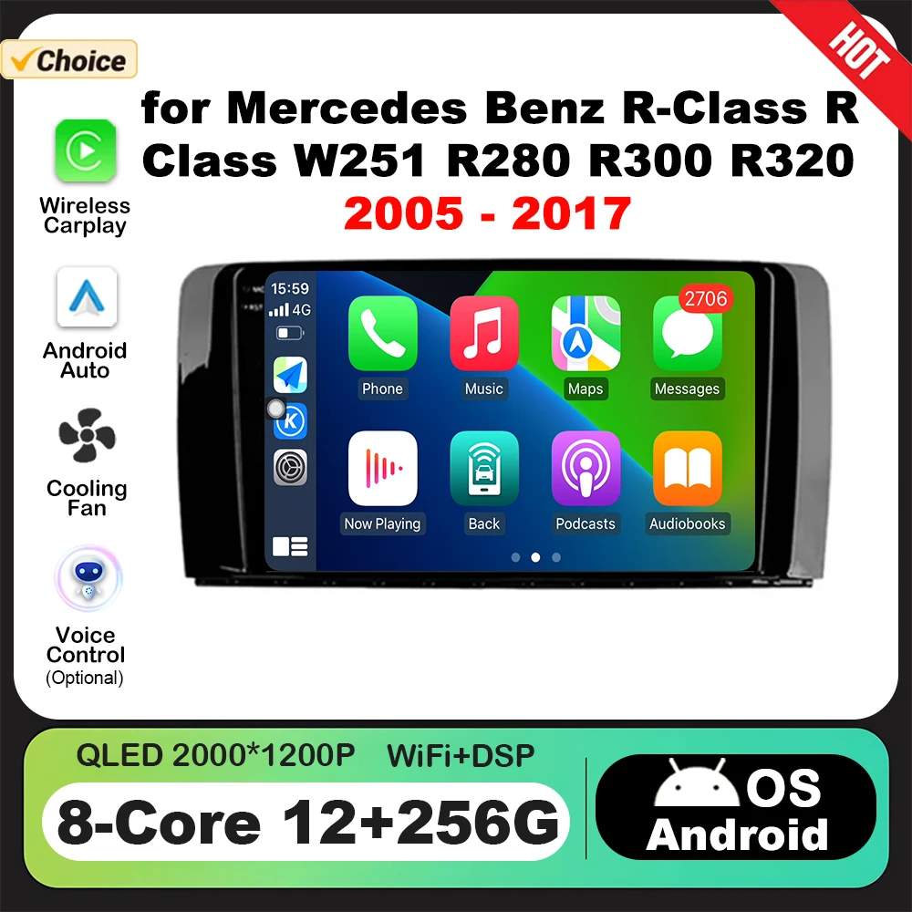 9-дюймовый Автомобильный Мультимедийный Радиоплеер С ОС Android Для Mercedes Benz R-Class W251