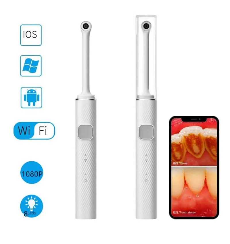 

Wireless Wifi Oral Dental Endoscope 3MP HD Lights Intraoral Camera HD Video For IOS Android Teeth Inspection Endoscope