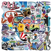 103050pcs cartoon ski sports creative doodle sticker bike skateboard car helmet notebook computer wholesale