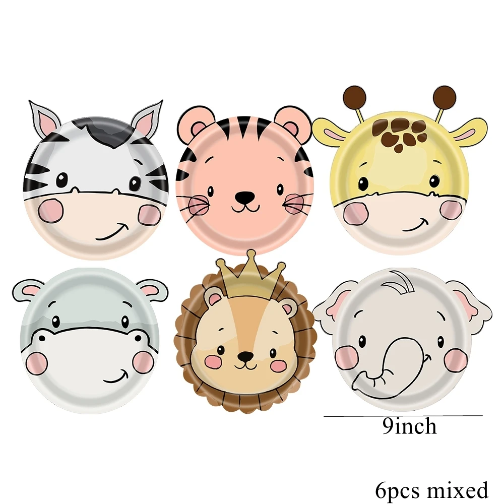 

Одноразовая посуда с дикими животными для детского праздника