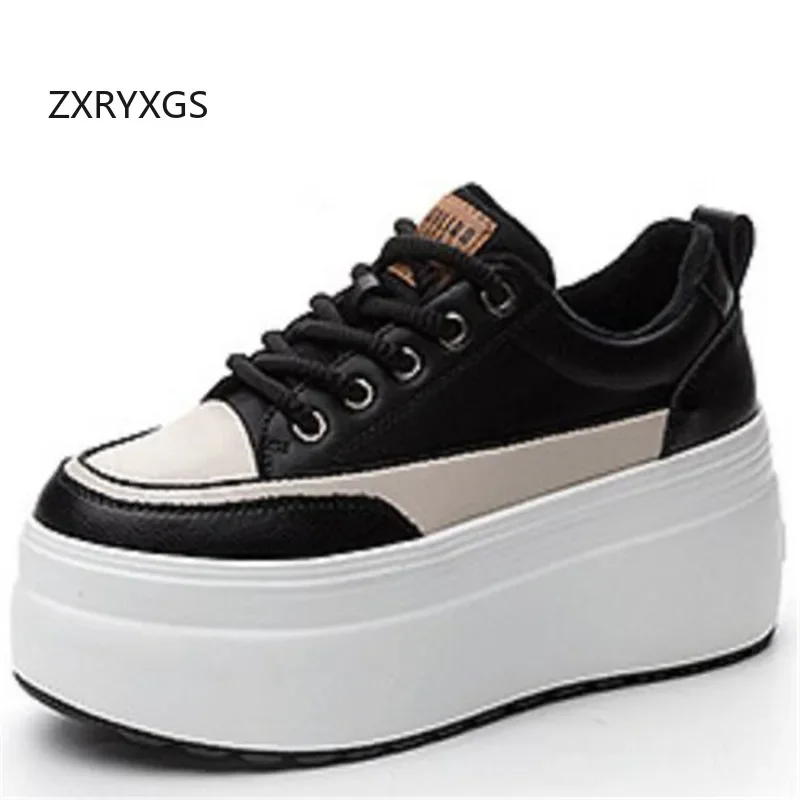 ZXRYXGS женские кроссовки на платформе увеличивающие рост высоком каблуке