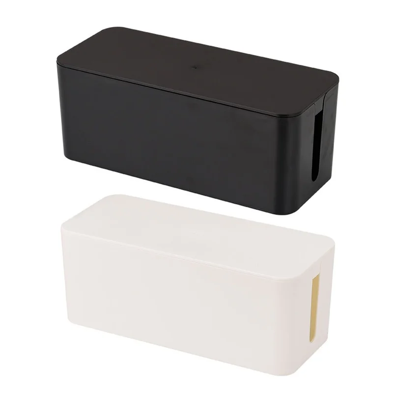 

Пластиковый ящик для хранения кабеля, съемная крышка, удобный черный, белый ящик для хранения кабеля, чехлы для хранения линий питания