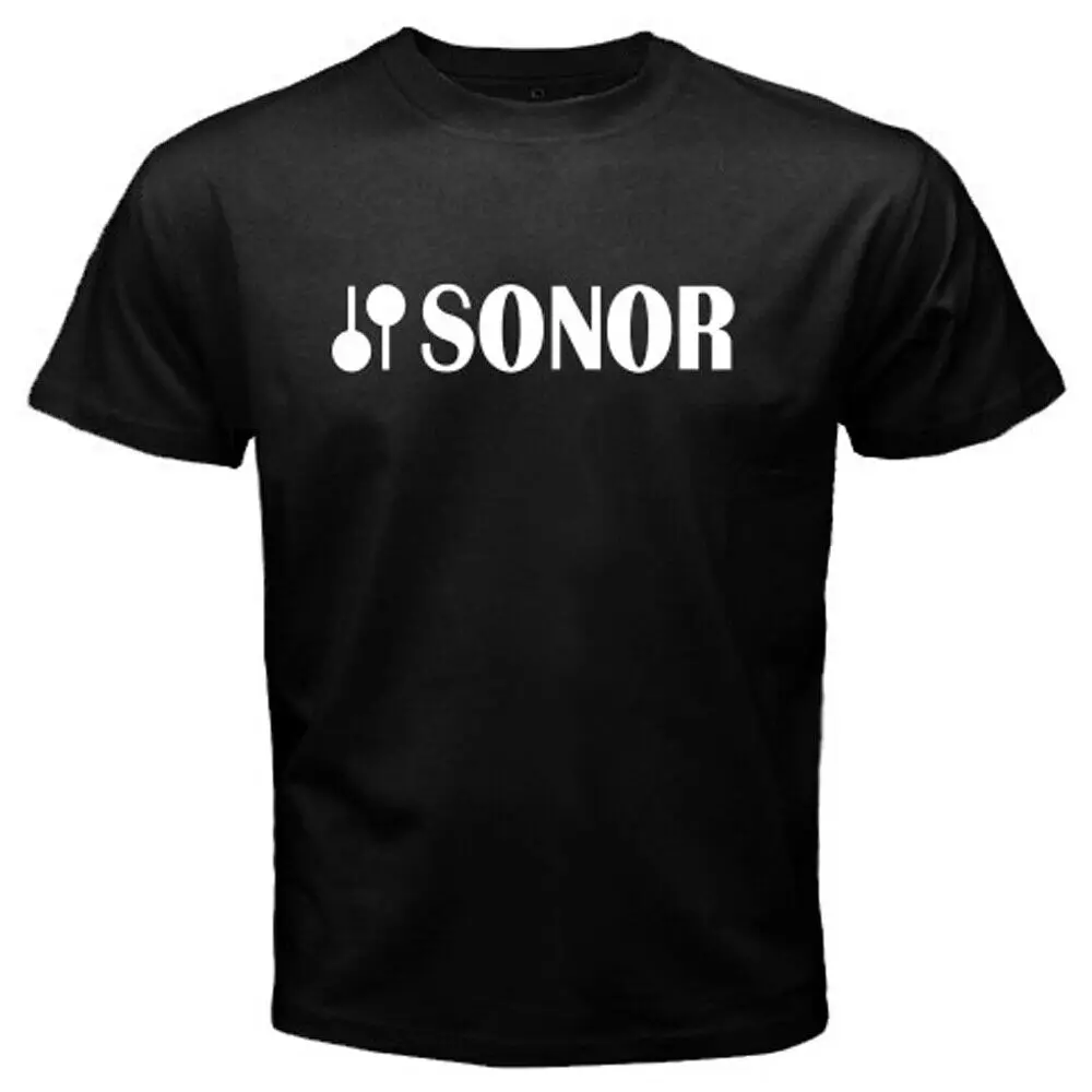Фото Мужская черная футболка Sonor барабанные тарелки, размер S 5XL №1