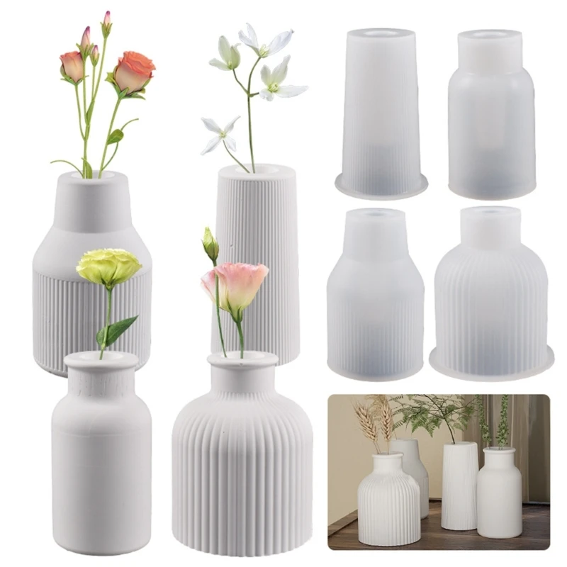 

Silicone Vase Molds,Irregular Epoxy Resin Casting Molds for DIY Vase,Home Decors X3UD