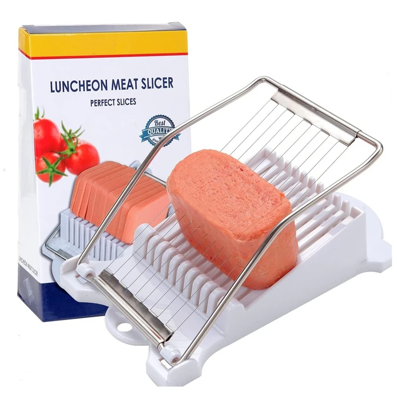 

Spam Slicer Multipurpose Luncheon Meat Slicer Stainless Steel Cutter 10 Wires Slicers For Egg Fruit Onions Soft Food and Ham