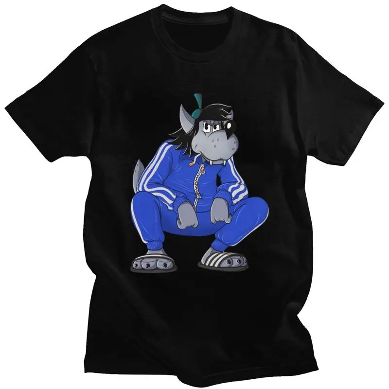 

Humor Nu Pogodi Wolf T Shirt Men Pre-shrunk Tees Soviet Union Comic Cartoon Tshirt Short Sleeve Urban T-shirt Clothing