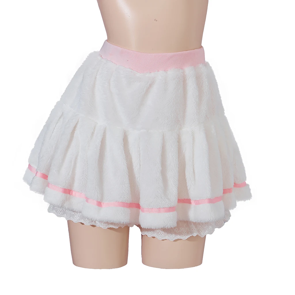 Женская зимняя флисовая мини-юбка в стиле &quotЛолита&quot |