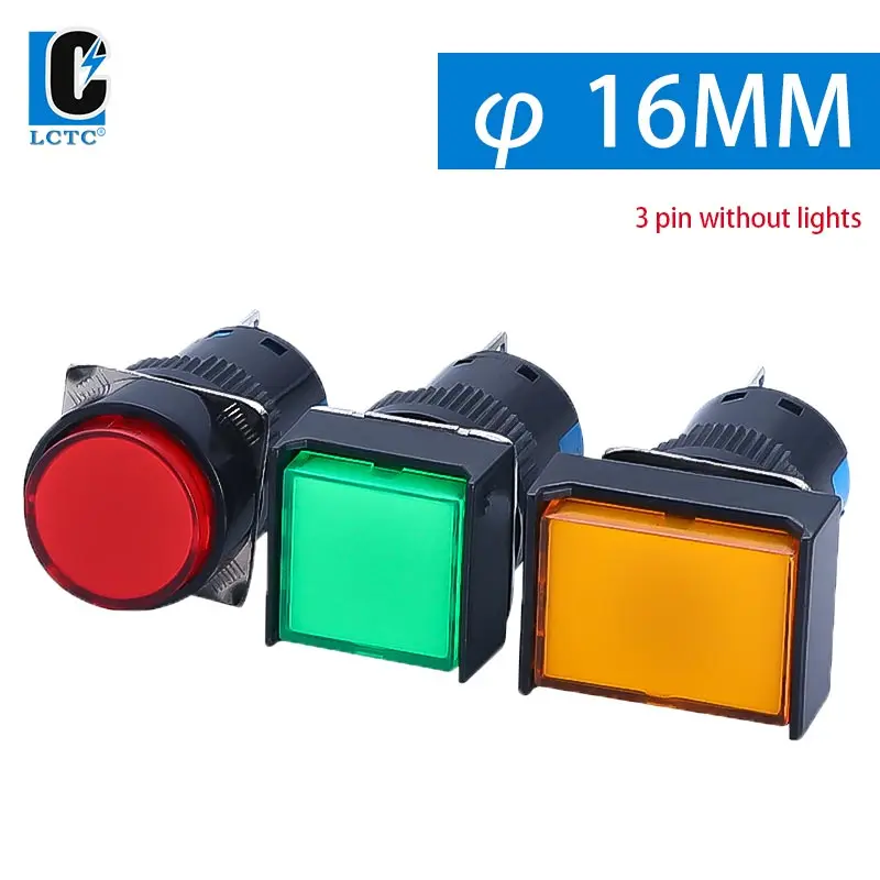 

Button Switch LA16Y-11 Self-locking LA16-11 Small Round Power Supply 16mm Start Stop Switch