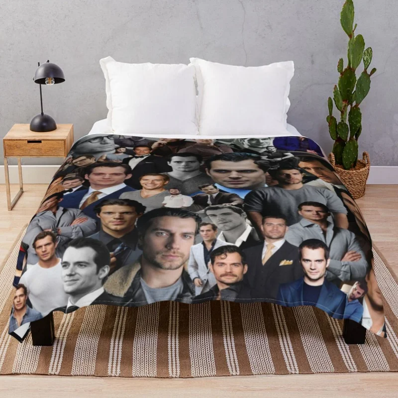 

Henry Cavill Thick blanket Fce Printed Soft Throw Thick blankets for Bedding Sofa Camp Office