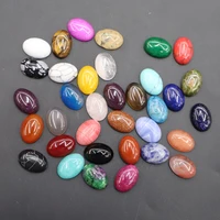 new natural stone oval cab cabochon agates lapis lazuli amethysts bead jewelry handcrafted ring ear studs making 20pcs wholesale