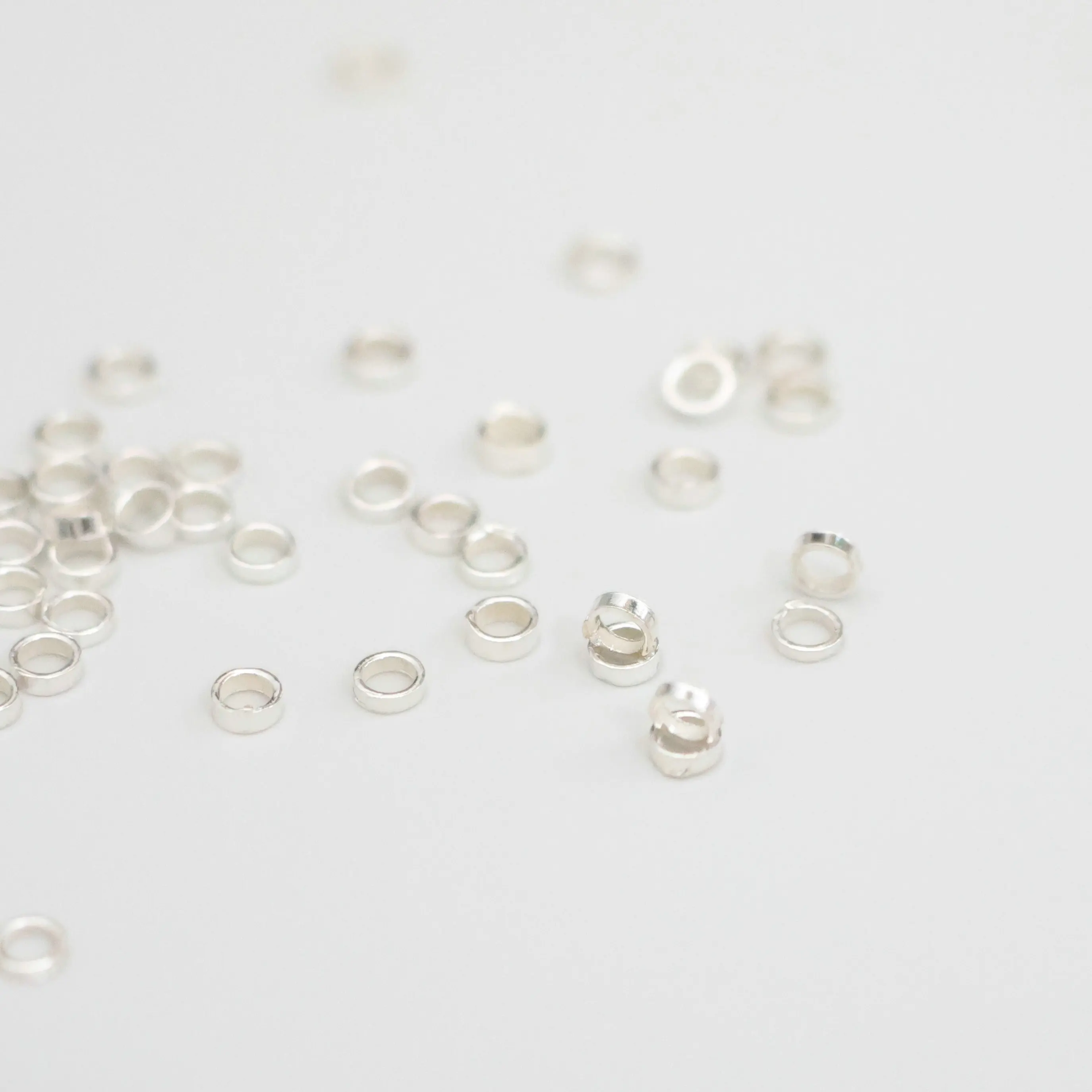 100 шт. тонкие обжимные концевые бусины для ювелирных изделий