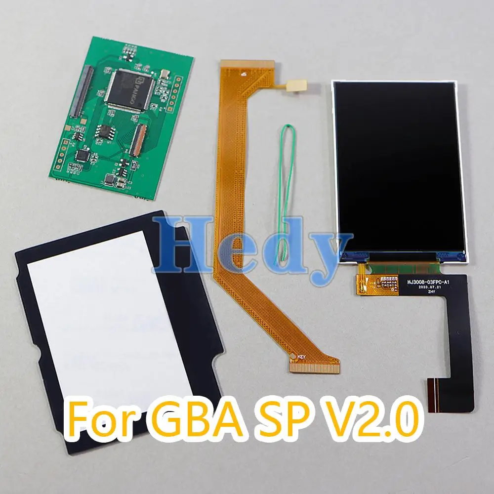 

10sets V2 IPS LCD Screen For GBA SP Highlight Brightness LCD For GameBoy Advance SP Low Power Screen Highlight IPS LCD Screen