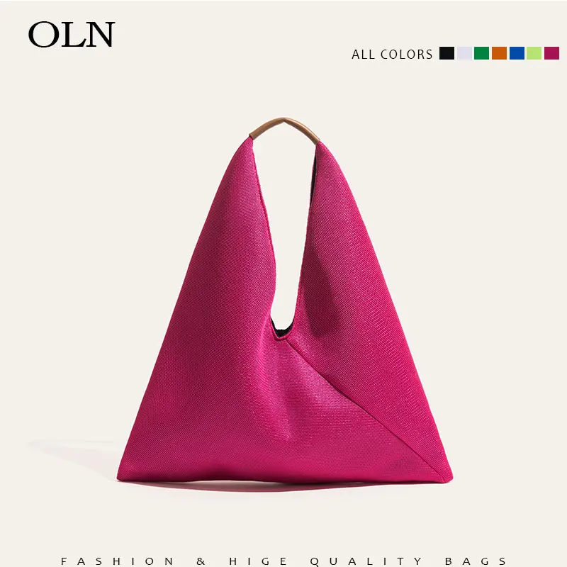 

Простая вместительная Повседневная оранжевая сумка на плечо, розовые сумки в ленивом стиле для женщин 2022, роскошные дизайнерские зеленые б...