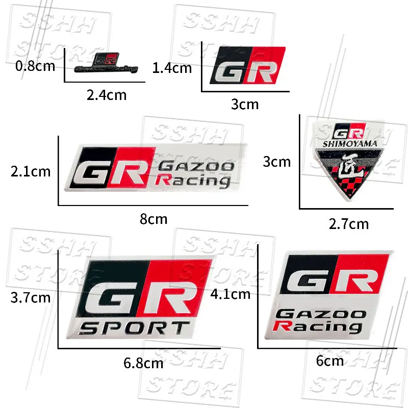 Металлический значок-логотип GR Sport для Toyota Corolla, C-HR, Camry, Prado, Prius, Highlander, FJ Cruiser, Yaris, RAV4, наклейки на руль, стайлинг (art.: 3920daec37d8e) - 3920daec37d8e